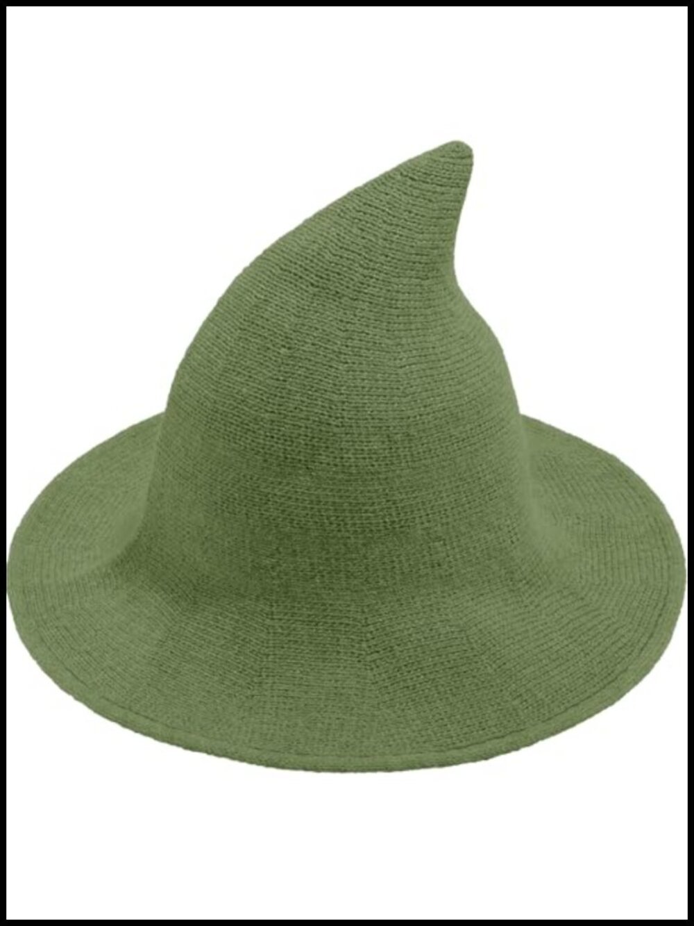 Women's Witch Hat Wide Brim Foldable Knitted Wool Hat Halloween Costume Party